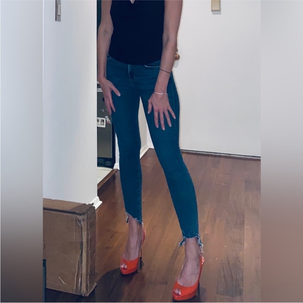 Agolde Teal Skinny Jeans